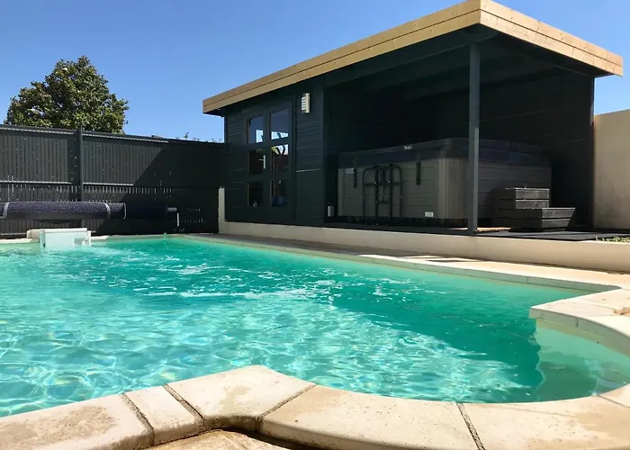 La Costiere - Independants - Espace Piscine Jacuzzi 公寓 吕内尔